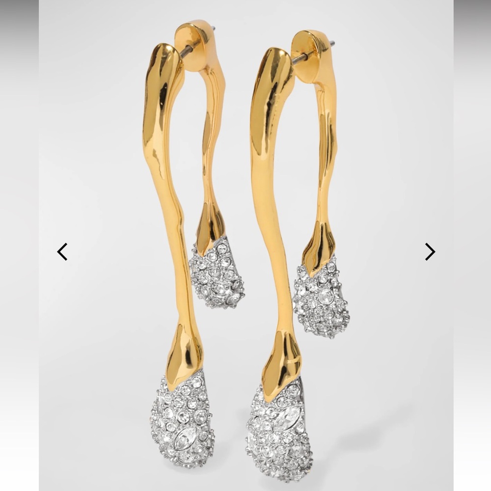 Alexis Bittar Solanales Front-Back Double Drop Crystal Earrings